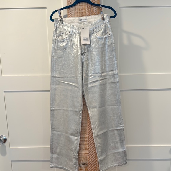 Zara White Flare & Wide Leg Jeans - Picture 4 of 4